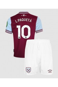 West Ham United Lucas Paqueta #10 Babyklær Hjemme Fotballdrakt til barn 2024-25 Korte ermer (+ Korte bukser)